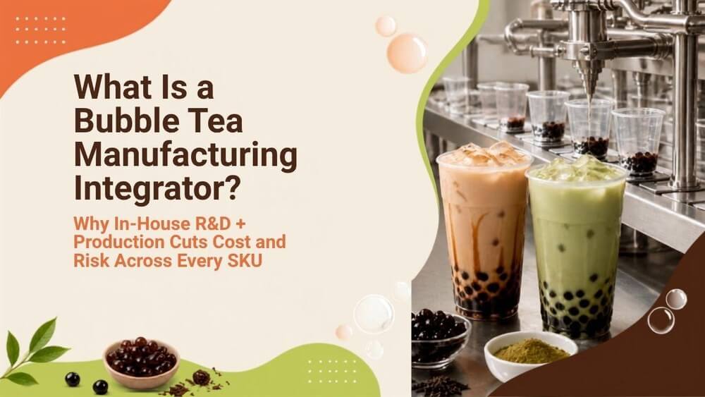 Bubble tea manufacturing integrator in-house R&D and production